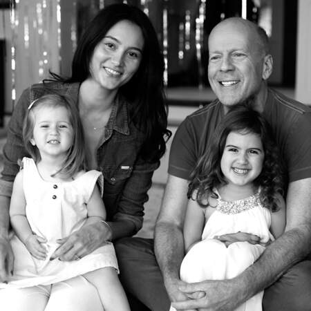 Bruce Willis et Emma Heming-Willis avec leurs deux filles Mabel et Evelyn