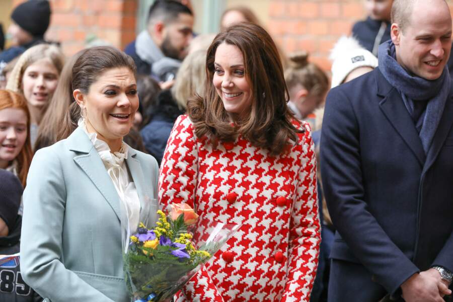 La duchesse de Cambridge aux côtés de la princesse de Suède.