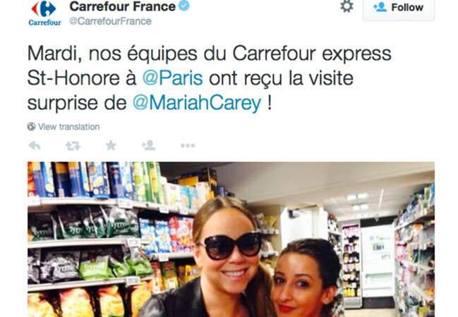 Sur Twitter, Carrefour a surfé sur l'occasion pour se faire de la pub