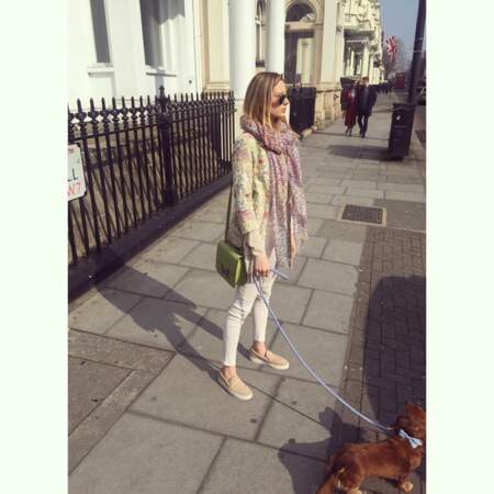 Ilona et son chien Hippy dans les rues de Londres en mars 2016