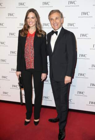 Hillary Swank et Christopher Waltz au dîner  "Come Fly With Us" d'IWC