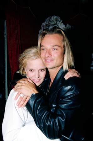 David avec Sylvie Vartan, dans les coulisses d'un concert de celle-ci à l'Olympia, en 1996.