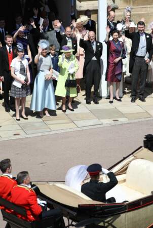 La reine Elizabeth II, lors du mariage du prince Harry et de Meghan Markle, le 19 mai 2018