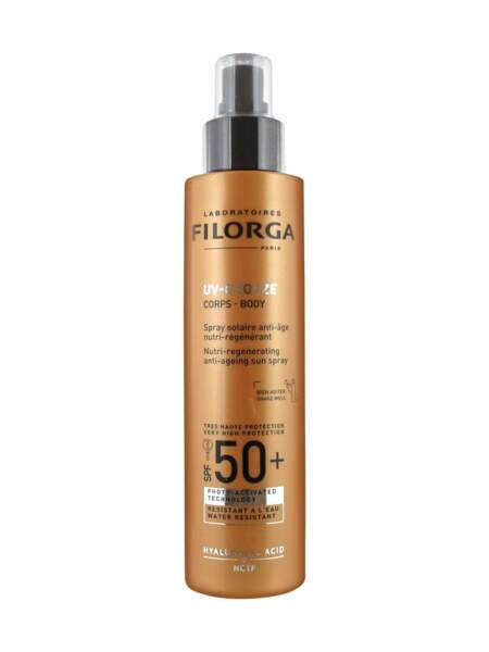 Spray Solaire Corps anti-âge UV-Bronze, Filorga, 29,90€