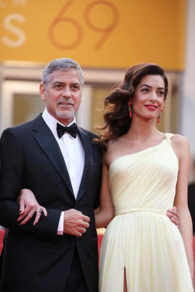 George et Amal Clooney lors de la montée des marches de "Money Monster" en 2016