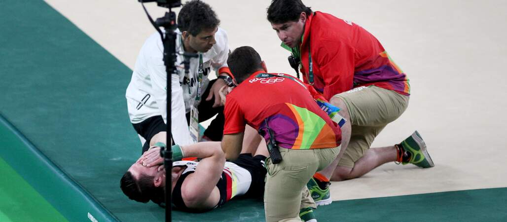 Andreas Tobas, gymnaste allemand blessé
