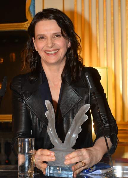 Juliette Binoche reçoit le "French Cinema Award Unifrance" au Ministère de la Culture à Paris, le 19 janvier 2018