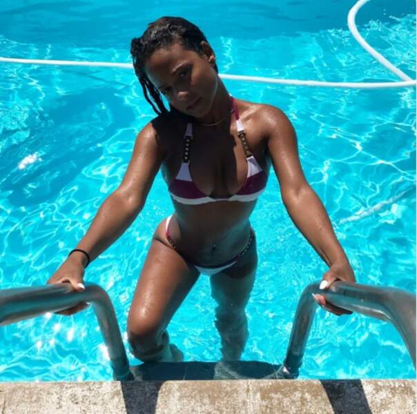 Christina Milian, au sortir d'une piscine