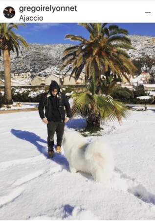 Grégoire Lyonnet et son chien Jon Snow