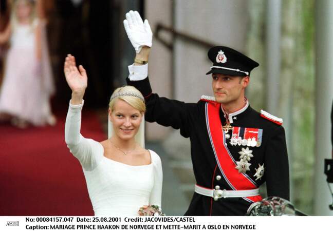 Mariage du Prince Haakon et de Mette-Marit à Oslo le 25 août 2001