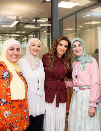 Rania de Jordanie en visite à la Queen Rania Teachers Academy à Amman, le 19 juin 2019