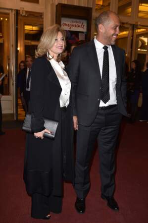 Valérie Trierweiler et Romain Magellan le 25 mars 2019 à Paris, au Gala d'Enfance Majuscule 