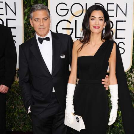 George et Amal Clooney à la 72ème cérémonie des Golden Globes à Beverly Hills, janvier 2015