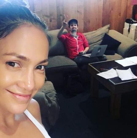 Jennifer Lopez, un coucou en en pleine séance de travail