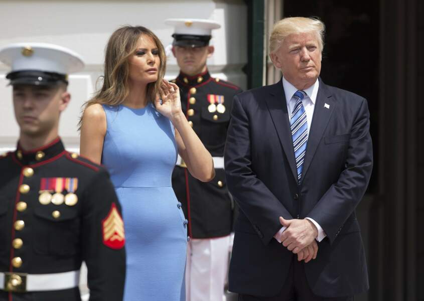 Le président des Etats-Unis Donald Trump et sa femme Melania