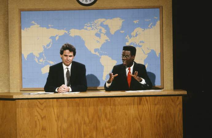 Dennis Miller et Chris Rock présentaient le JT parodique du SNL dans les années 90