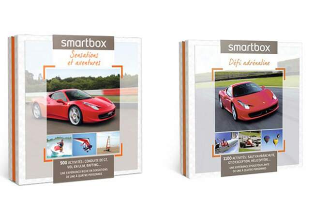Smartbox, coffret sensation et aventures et défi adrénaline, 39,90€ et 155€