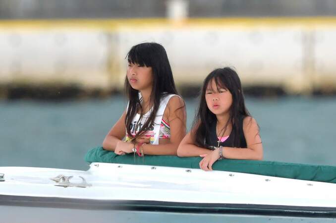 Jade et Joy font une journée bateau à St Barth le 23 avril 2018