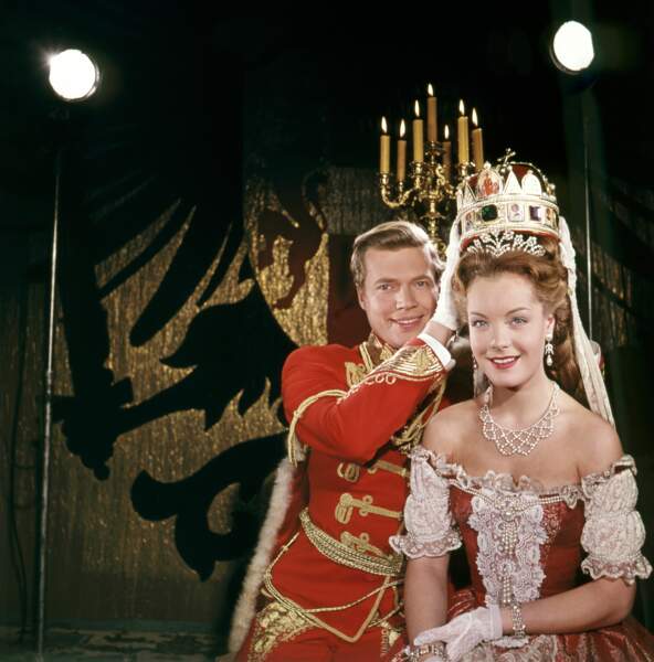 Karlheinz Böhm et Romy Schneider dans "Sissi" en 1957