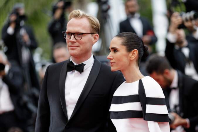 Jennifer Connelly, sublime en Vuitton, et son mari Paul Bettany à l'occasion du festival de Cannes 2018.