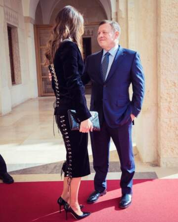 La reine Rania de Jordanie et son époux 