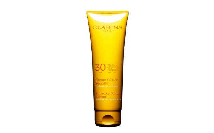 Crème solaire sécurité haute protection, SPF30, Clarins, 27€