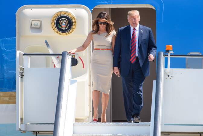 Melania Trump et son époux Donald, en visite officielle au Royaume Uni