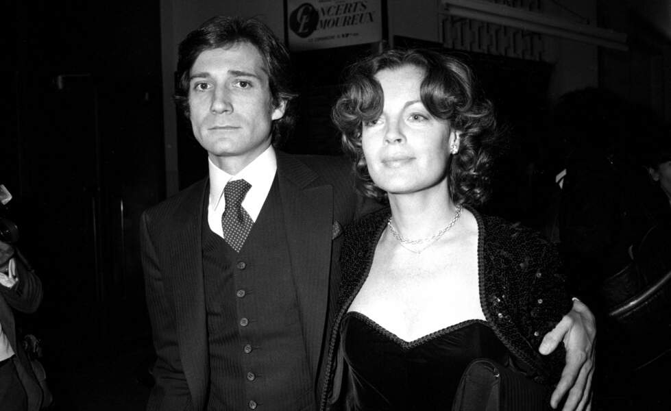 Daniel Biasini et Romy Schneider lors de la cérémonie des César en 1980