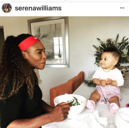 Serena Williams et sa fille Olympia