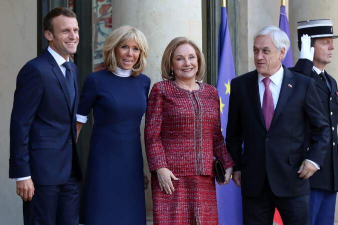 Brigitte Macron semble toujours très complice avec les autres premières dames cimme la femme du président du Chili