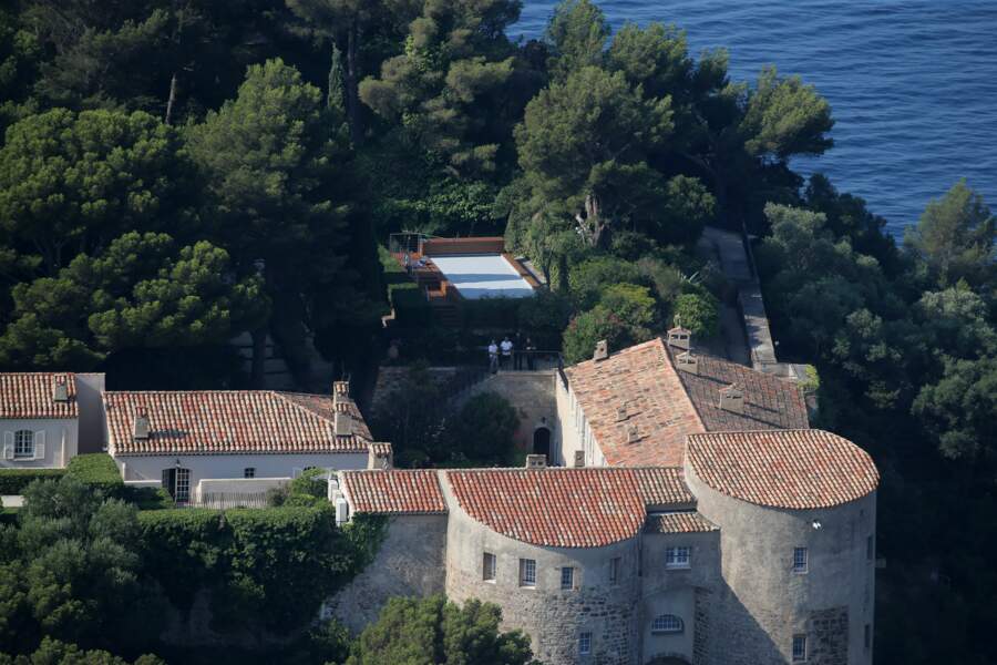 Vue aérienne du Fort de Brégançon où les Macron passeront les vacances