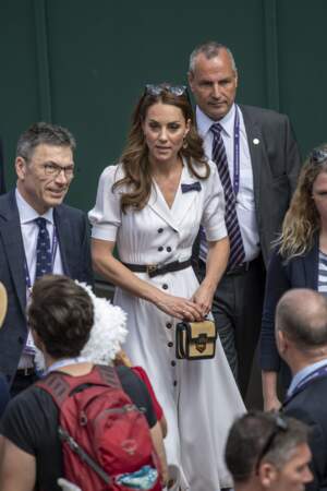 Kate Middleton lors du tournoi de Wimbledon à Londres, le 2 juillet 2019
