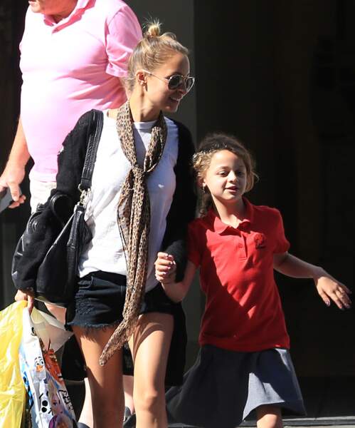 Nicole Richie avec sa fille Harlow Madden à Los Angeles, en 2016