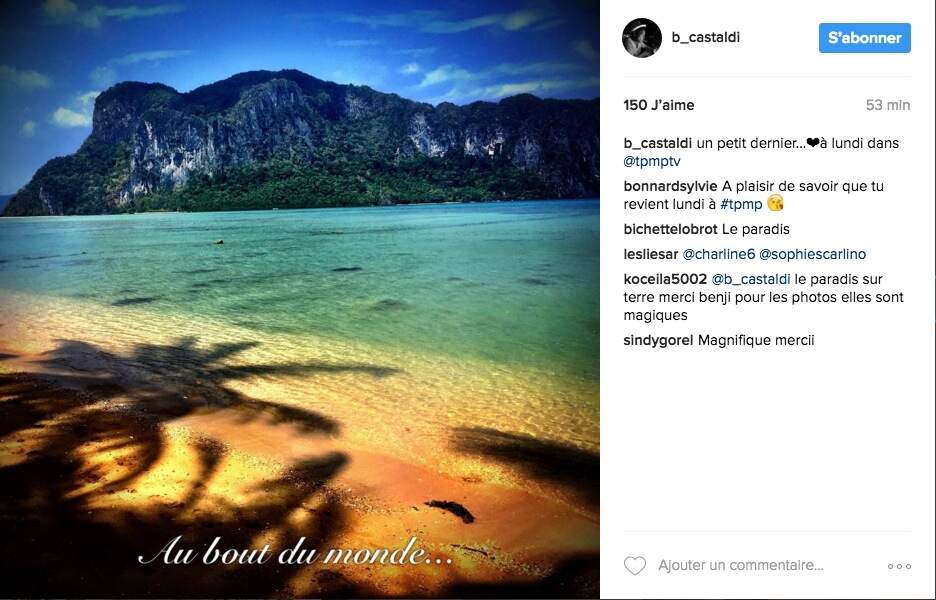 Benjamin Castaldi est parti aux Philippines pour le tournage de Cash Island
