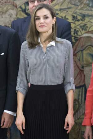 Letizia d'Espagne dans son palais à Madrid