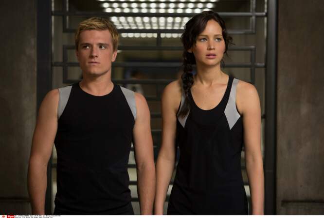 Josh Hutcherson et Jennifer Lawrence dans une scène du film "Hunger Games : l'Embrasement" (2013)
