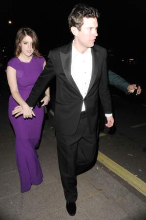La princesse Eugenie d'York et Jack Brooksbank lors d'une soirée au Annabel's Club de Londres le 15 mai 2014