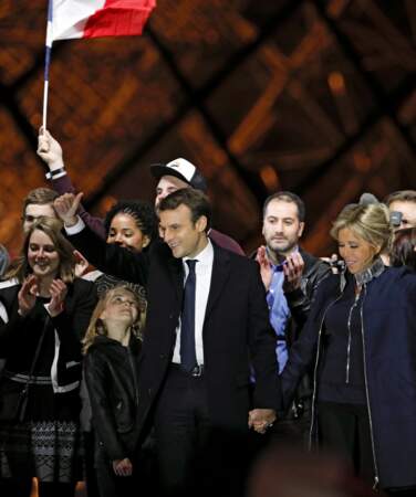 Emmanuel Macron et sa petite fille Emma