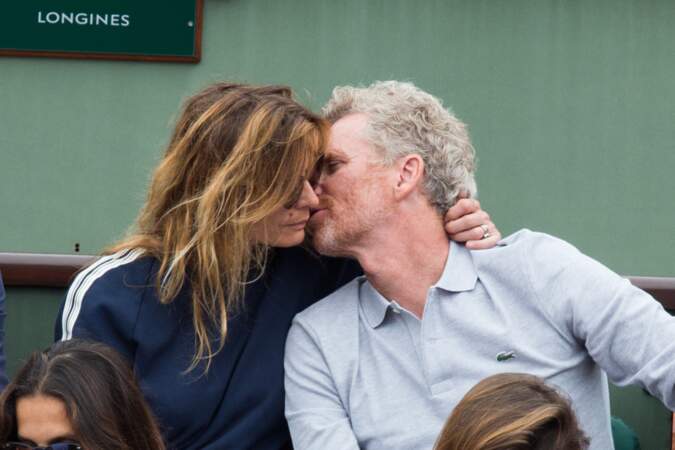 Denis Brogniart et sa femme Hortense à Roland Garros le 29 mai 2018