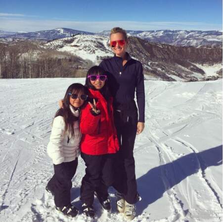 Laeticia Hallyday et ses filles sont du côté d'Aspen, Colorado.