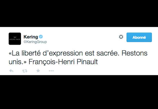 François-Henri Pinault - "La liberté d’expression est sacrée, restons unis"