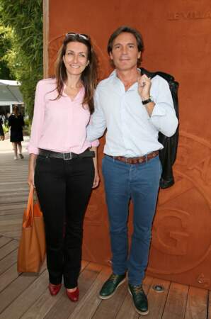 Anne-Claire Coudray prend la pose avec son compagnon à Roland Garros