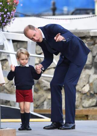 Le prince George quelques années plus tard avec le même air que son père en octobre 2016