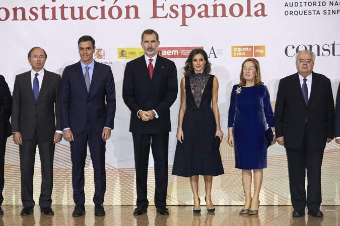 Felipe VI et Letizia d'Espagne à L'Auditorium National de Madrid, le 5 décembre 2018