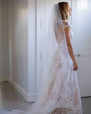 Gwyneth Paltrow, dans sa robe de mariée dessinée par Pierpaolo Piccioli pour Valentino Haute Couture