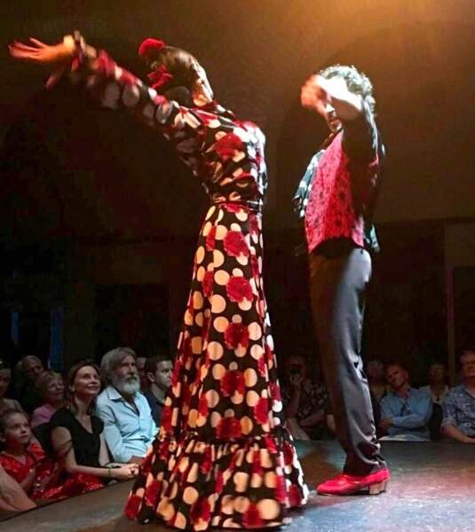 Harrison Ford et Calista Flockhart au premier rang d'un spectacle de flamenco à Cordoue