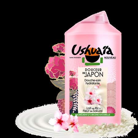 Gel douche soin hydratant à la fleur de cerisier, Ushuaïa, 7,80 € le lot de 3 sur amazon.fr