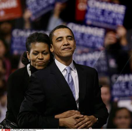 Barack et Michelle Obama tendres
