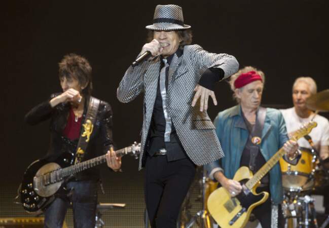 Les Rolling Stones : Ronnie Wood, Mick Jagger, Keith Richards et Charlie Watts