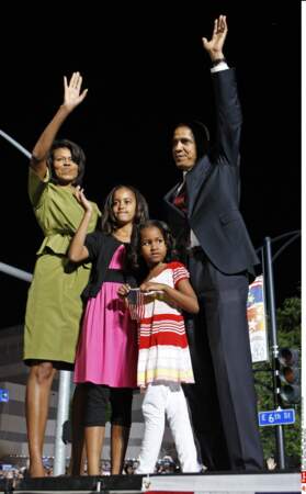 le couple présidentiel et leur filles